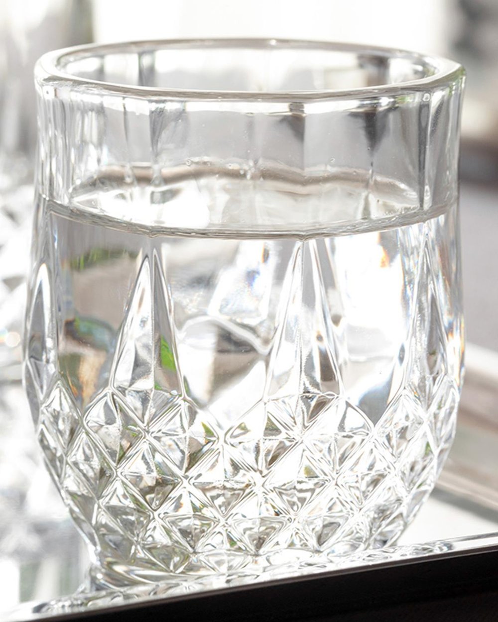 Rich Glass 6 Set Served with Coffee Water Glass 90 ml Transparent