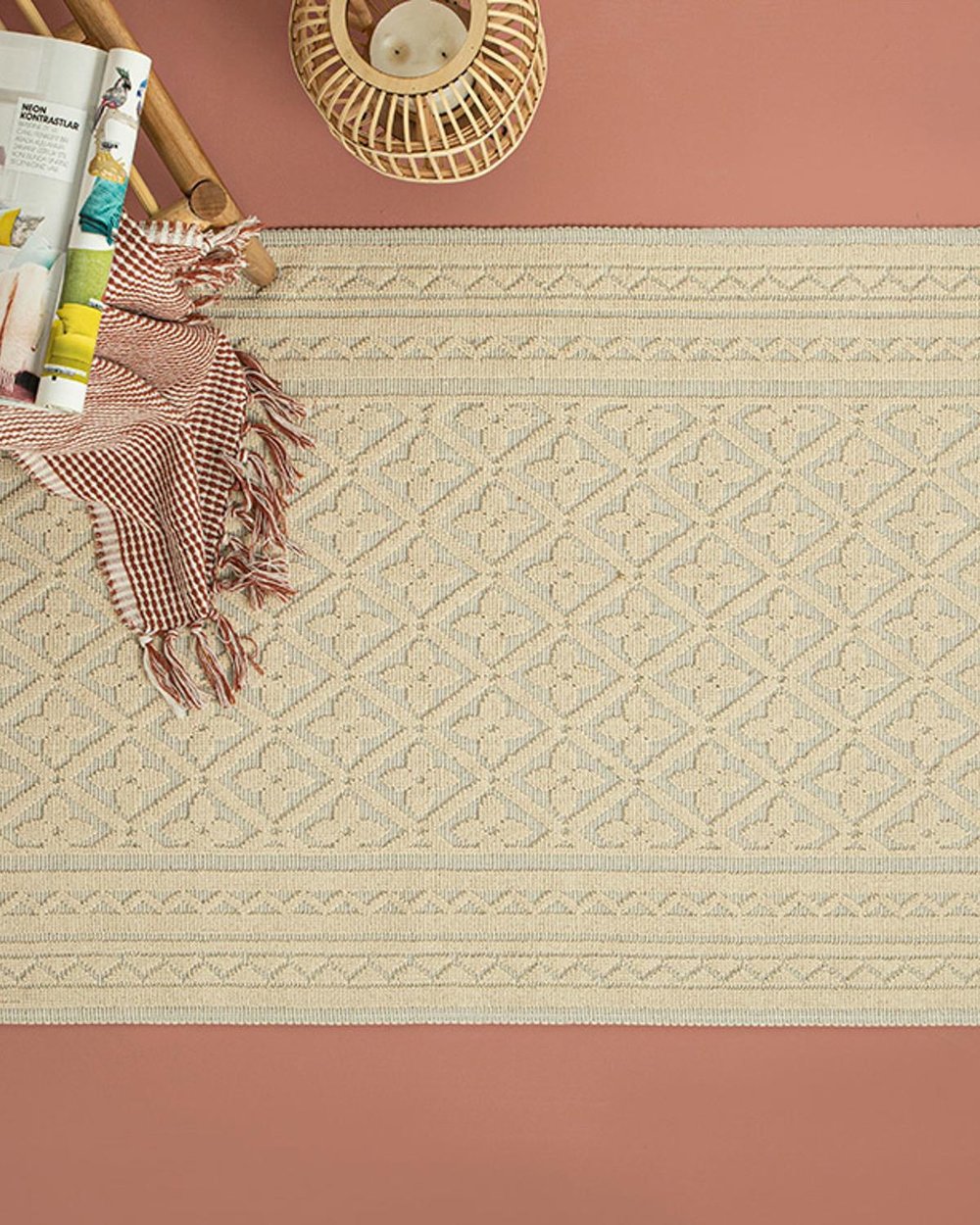 Ronita Cottony Rug 50x80 cm Cream