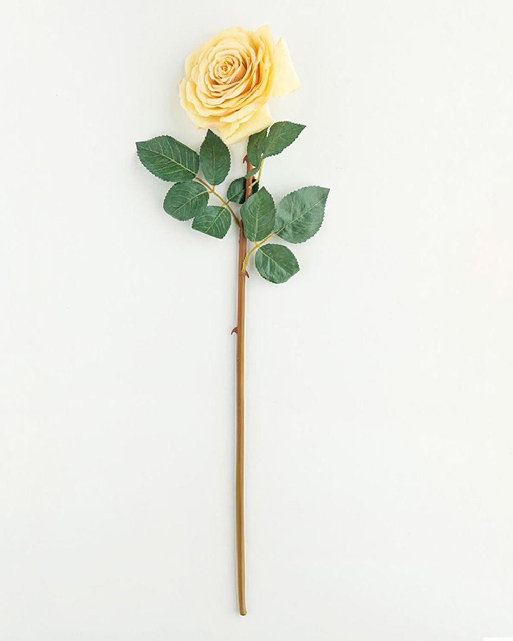 Rosalie Една Клонка Изкуствено Цвете Пластмасов, Жълто, 65 Cm