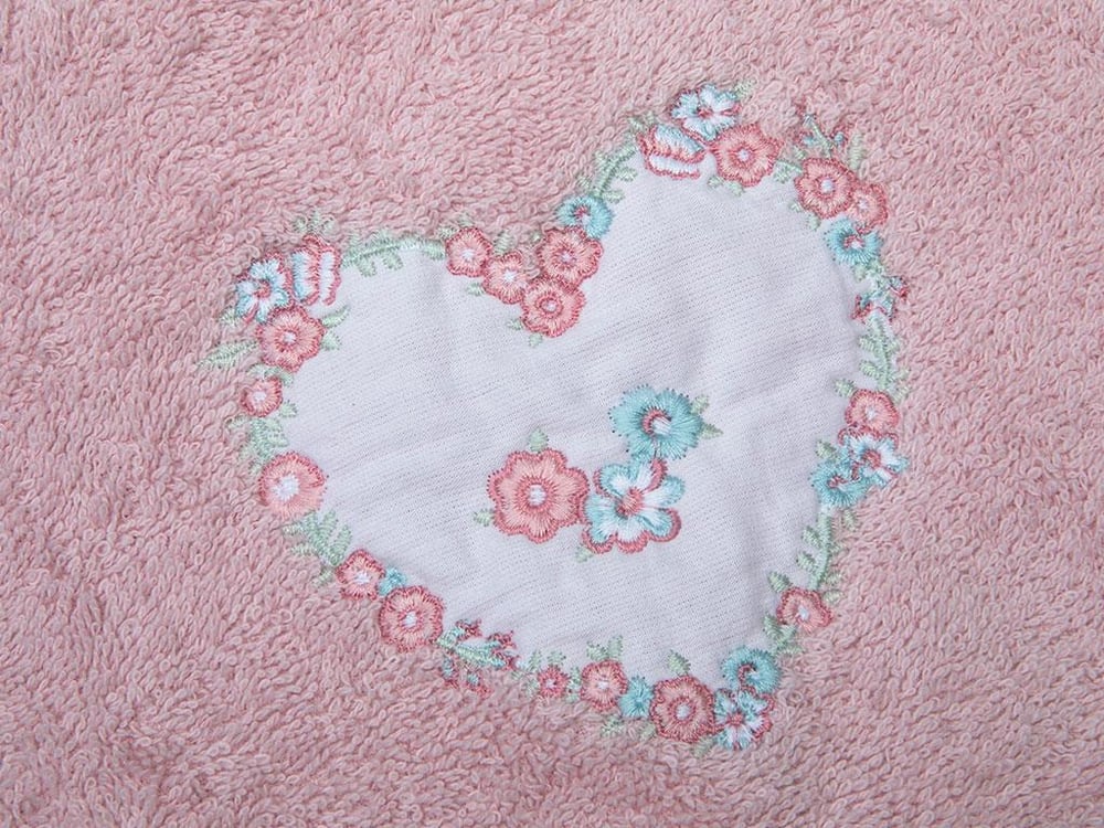 Rose Heart ХАВЛИЯ ЗА ЛИЦЕ Бродирани 50x80 cm Pink