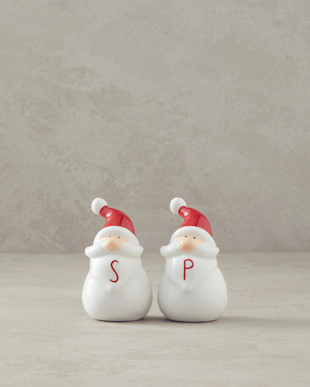 Santa Солница И Пиперница 2 бр. Доломит 9 cm Бял