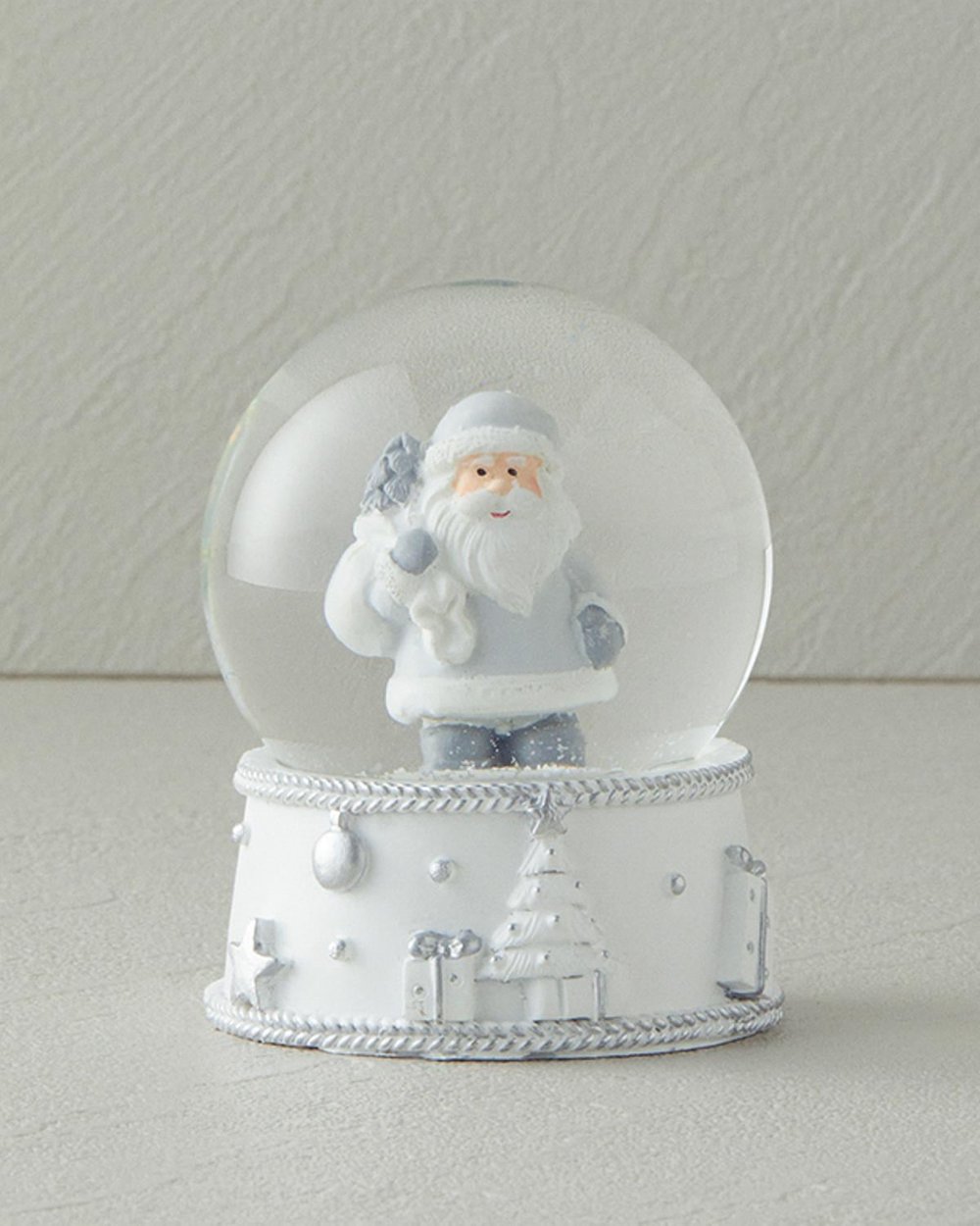 Santa Снежен Глобус 6,6x6,6x8,5 см Бял
