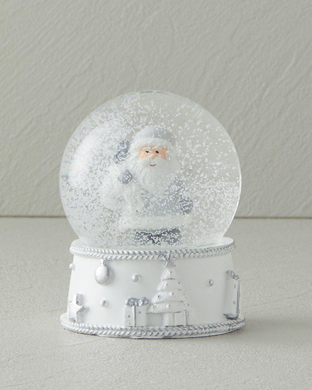Santa Снежен Глобус 6,6x6,6x8,5 см Бял
