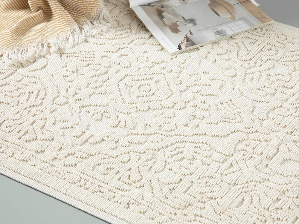 Seana Cotton Rug 80x300 cm Cream