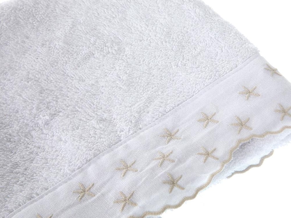 Seastars ХАВЛИЯ ЗА ЛИЦЕ Бродирани 50x80 cm White