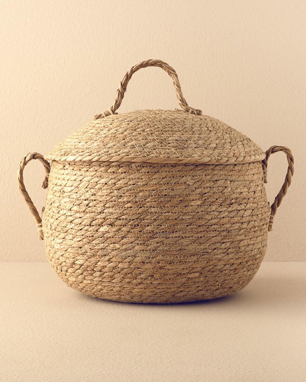 Shabby Кошница 3 бр. Слама 39x37+32x29+22x20 см Натурален..