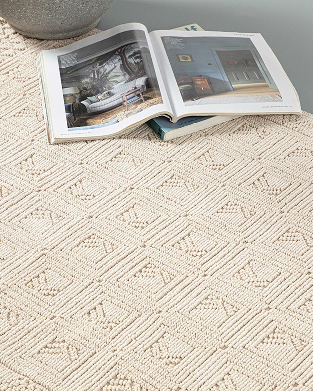 Shabby Cottony Rug 80x150 cm Cream