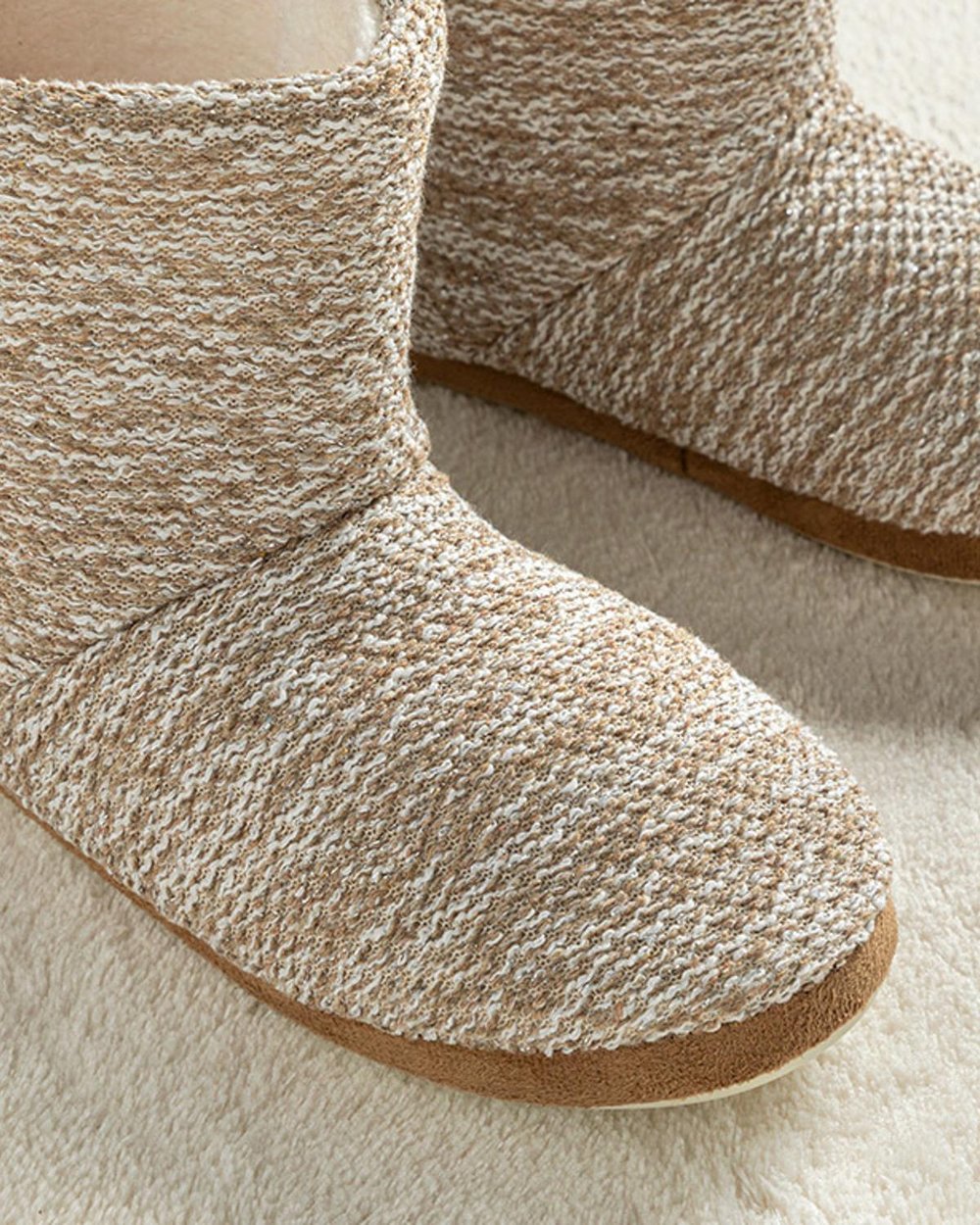 Shine Knitwear Women Home Boot 38 Beige