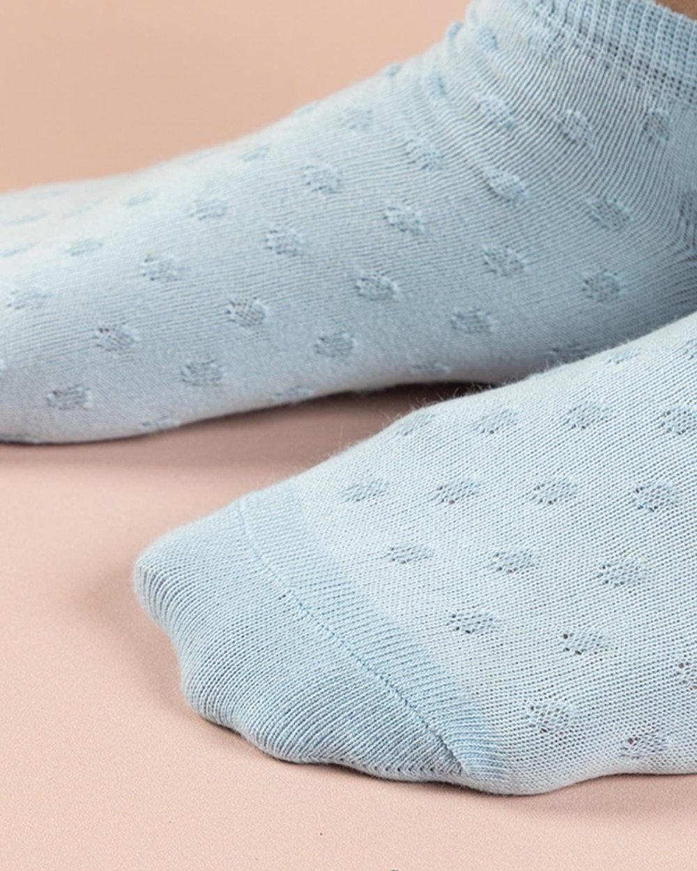 Soft Чорапи До Глезена Дамски, Памучен, Светло Синьо, 36-40