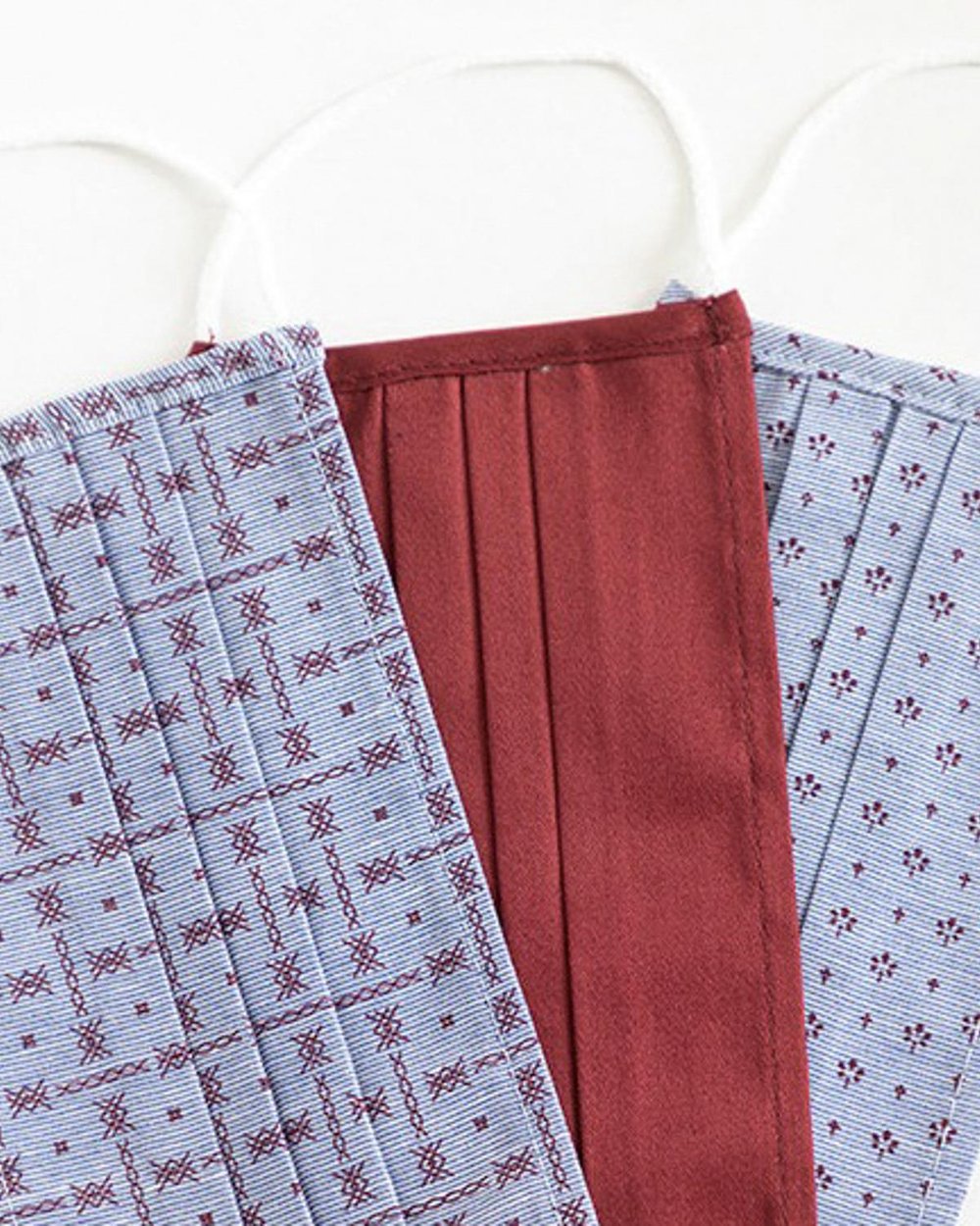 SOFT RED Cotton Fabric Mask 9,5x18 cm Light Red