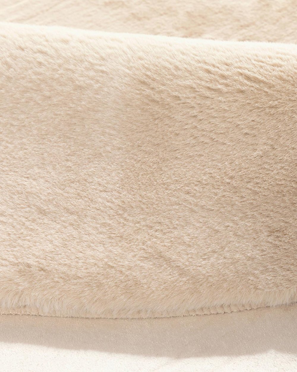 Soft Touch Rabbit Plush Fake  Fur 120x180cm dikdörtgen kesim Beige