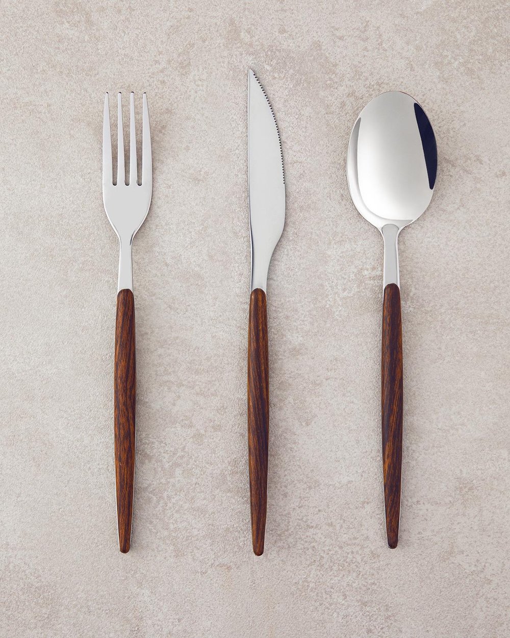 Solid 18/10 Stainless Steel Cutlery Set 18 Parça 6 Kişilik Silver.