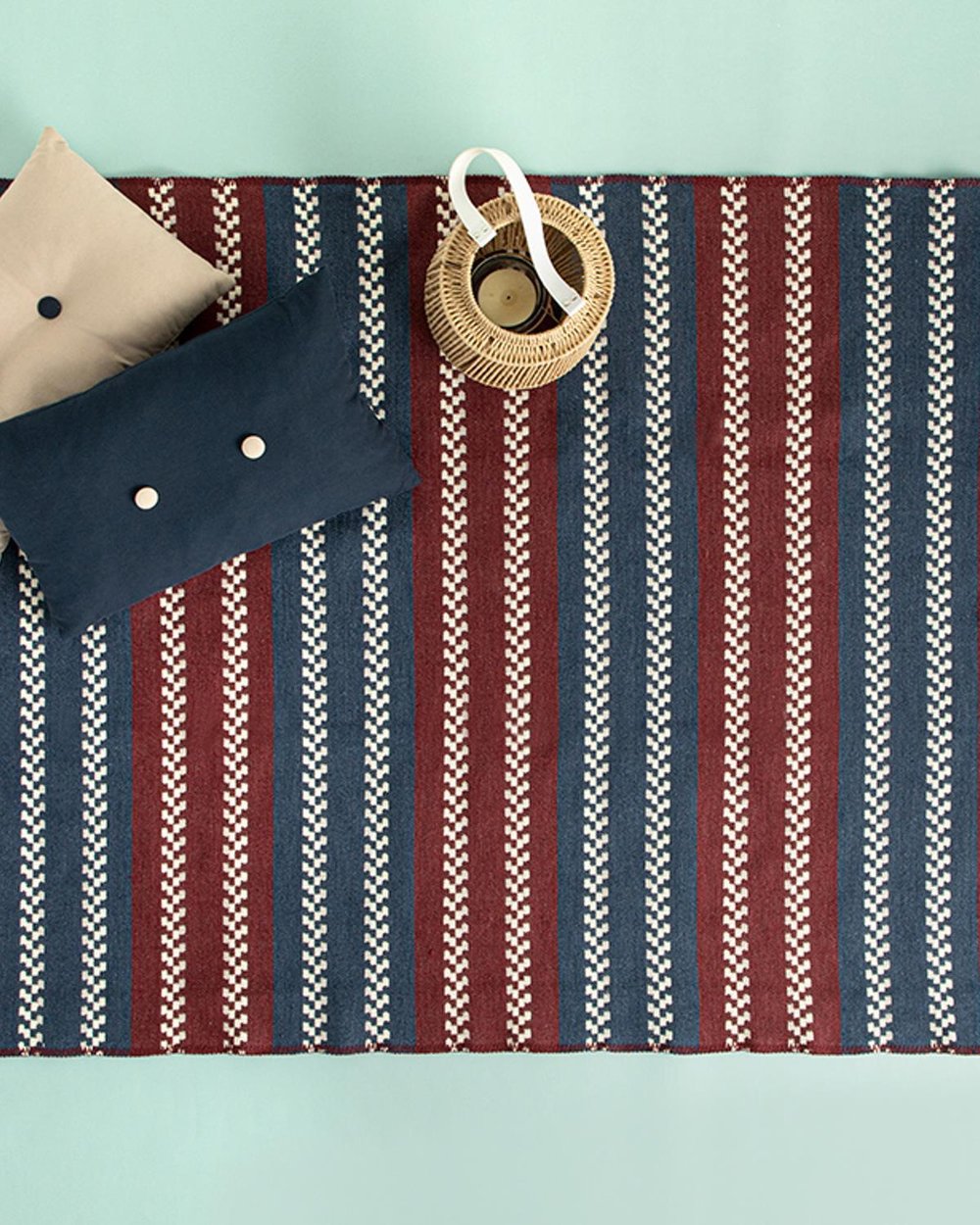 Sparks Weaved Rug 120x180 cm White-Claret Red