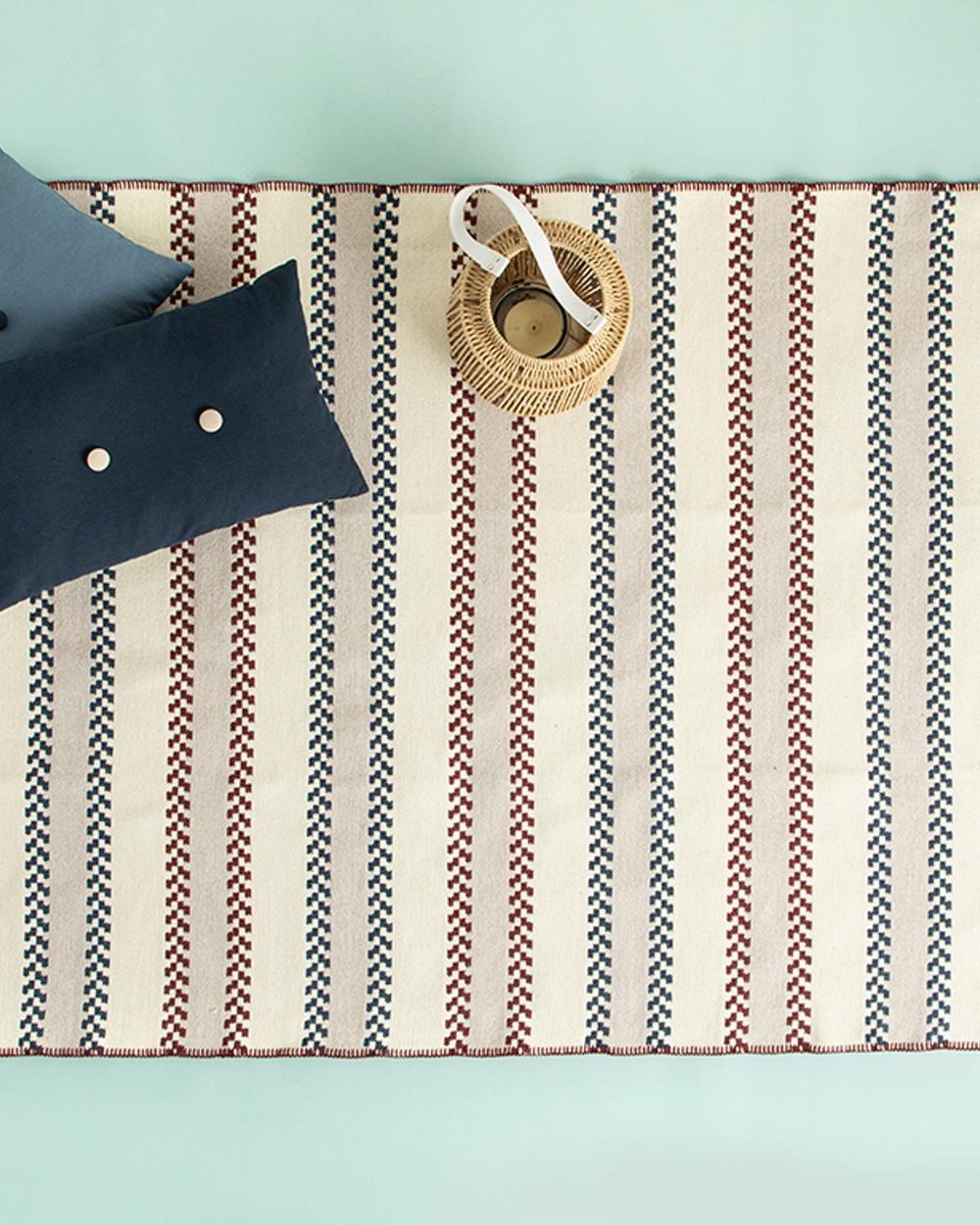 Sparks Weaved Rug 120x180 cm White-Claret Red