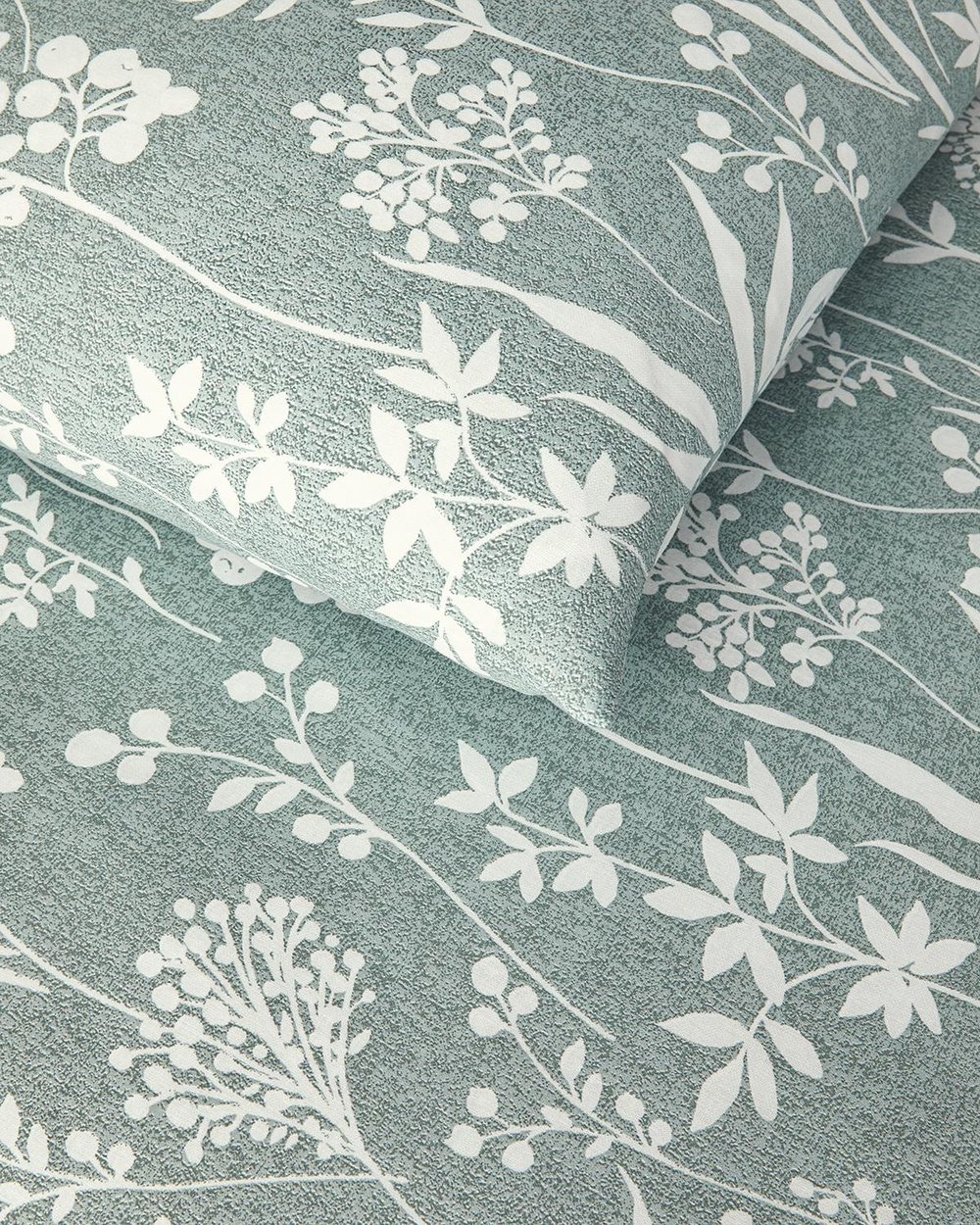 Spring Leaves Спален Комплект Двоен Крепон 200x220 см Зелен