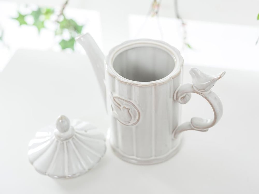 Springtime Чайник Керамичен . Tumbled White