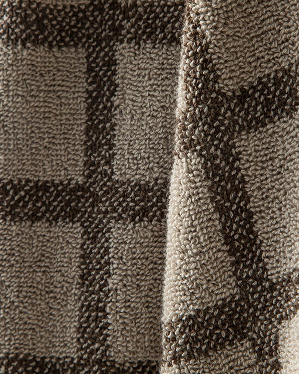 Square Хавлия За Лице Памучен, Бежово-Кафяво, 50 X 70 Cm