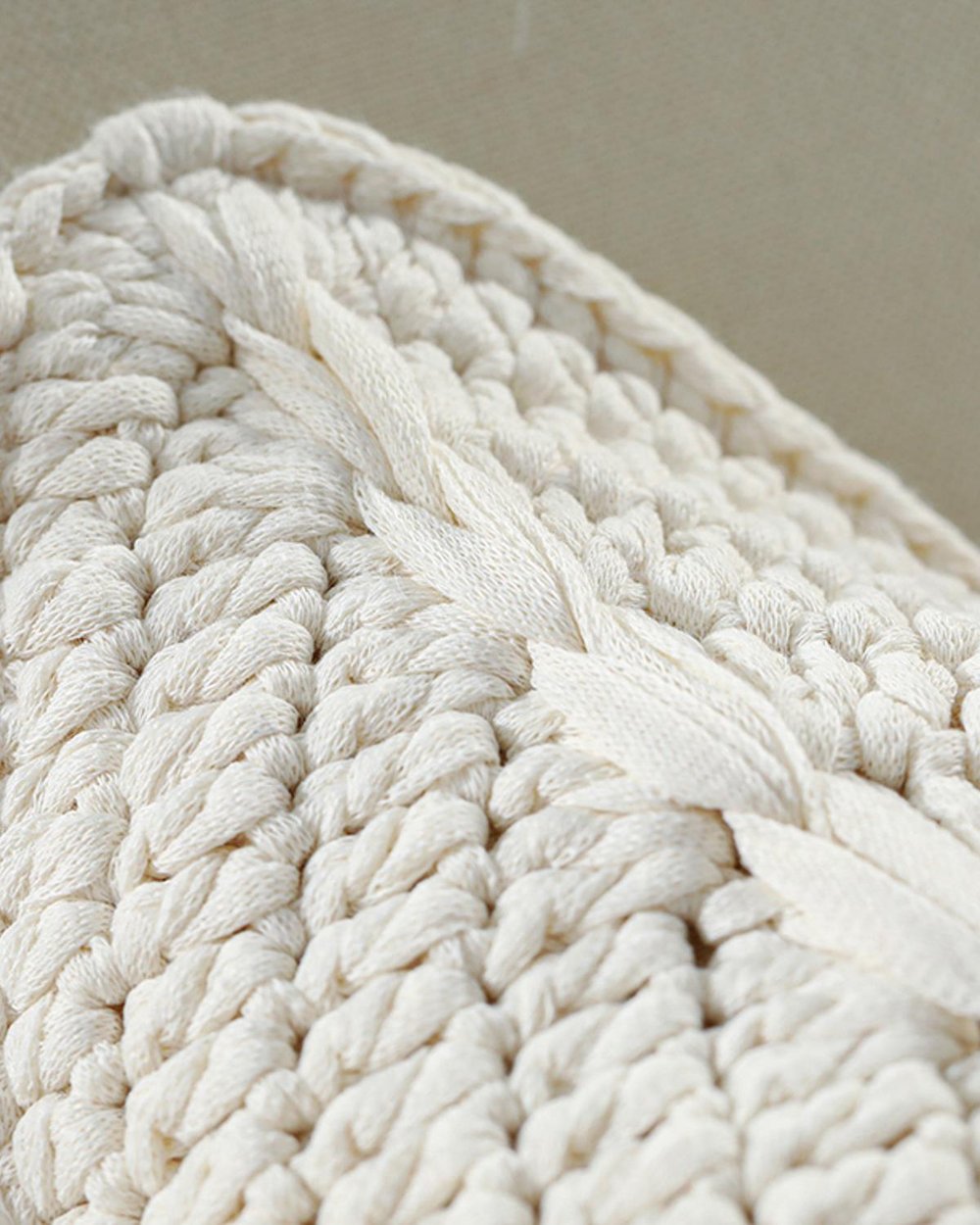 Star Knitting Decorative Cushion 50 cm Ecru