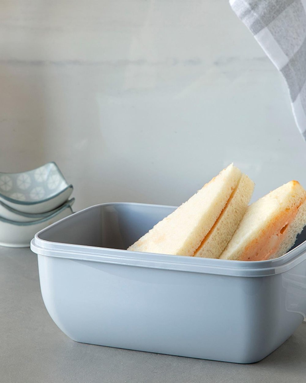 Stella Кутия За Съхранение Квадратна, Пластмасов, Сиво, 1500 Ml