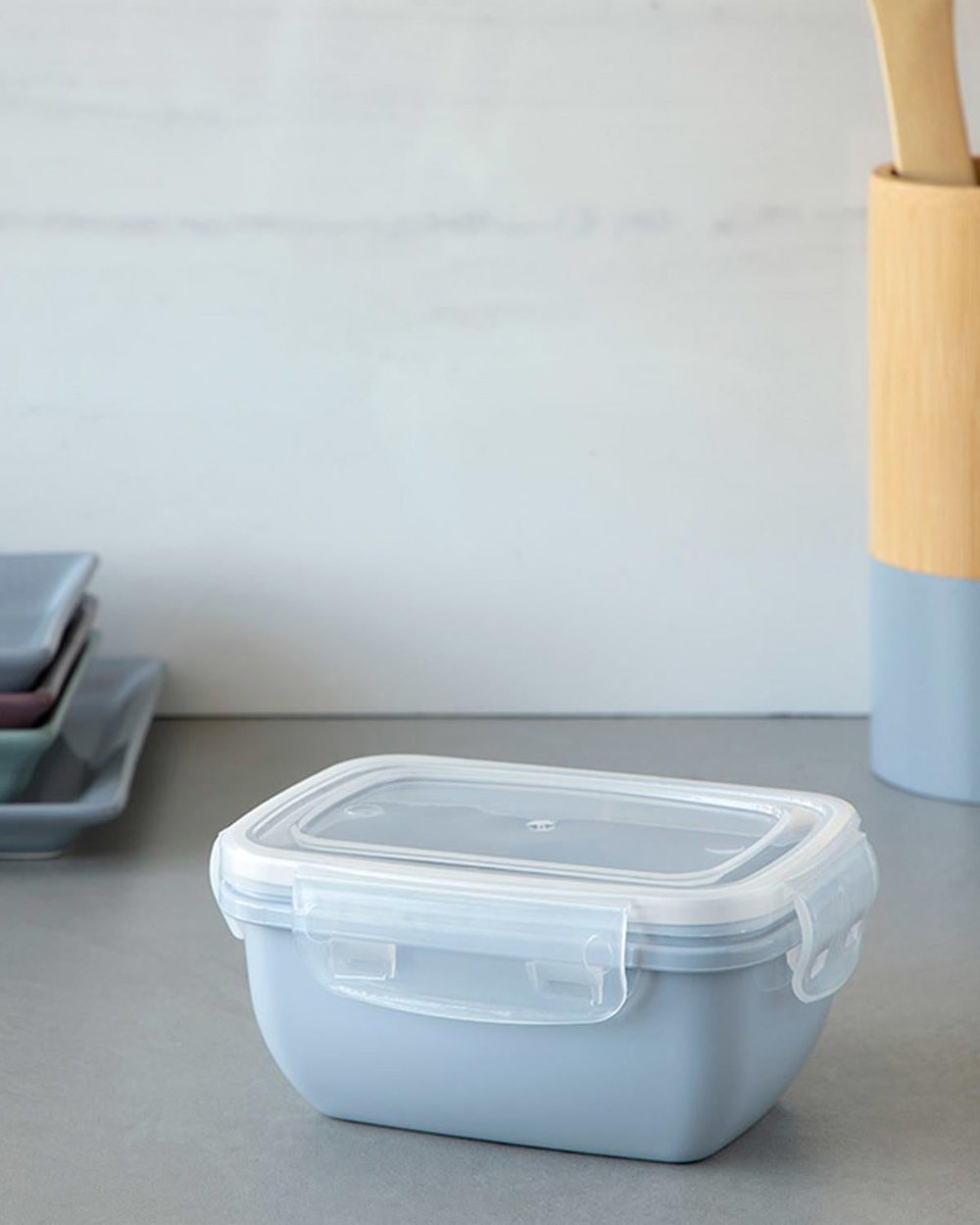 Stella Кутия За Съхранение Правоъгълна, Пластмасов, Синьо, 400 Ml