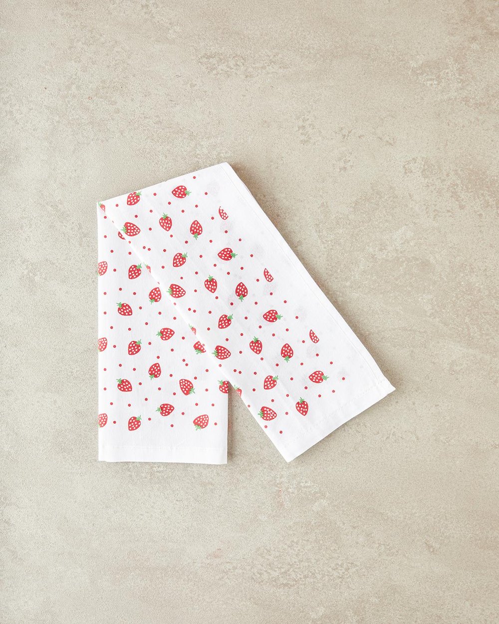 Strawberries Кърпа За Сушене Памук 30x50 см Червен