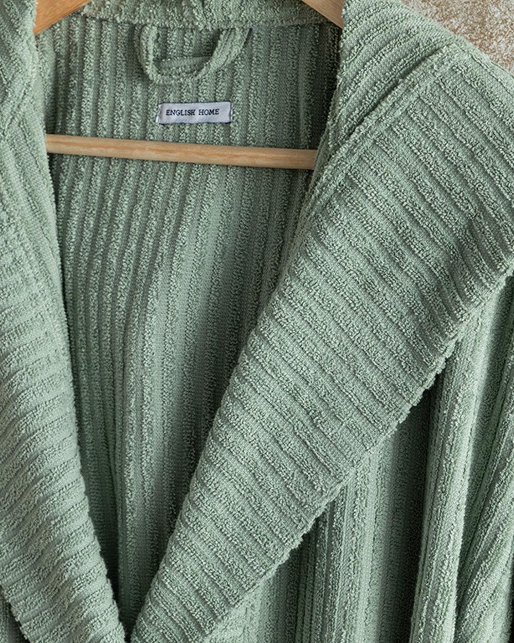 Stripe Халат Рипсено, Памучен, Морско Зелено, L-Xl