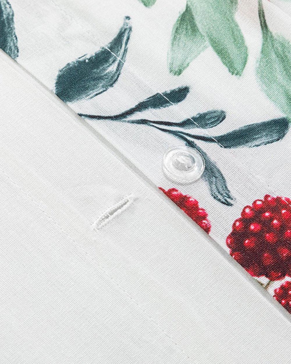 Summer Berries Dijital Baskılı Soft Cotton For One Person Duvet Cover Set 160x220 cm Fuschia