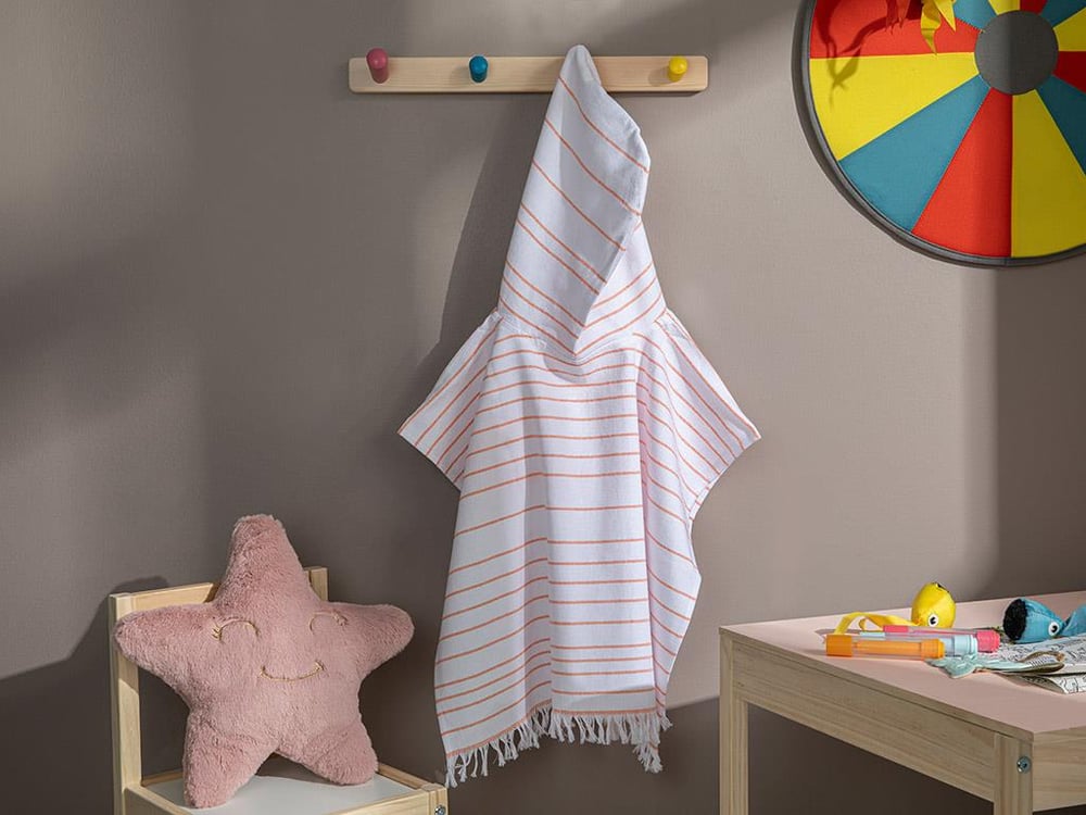 Summer Stripe Детска Пелерина Пещемал, Оранжево,, 5-6 Години