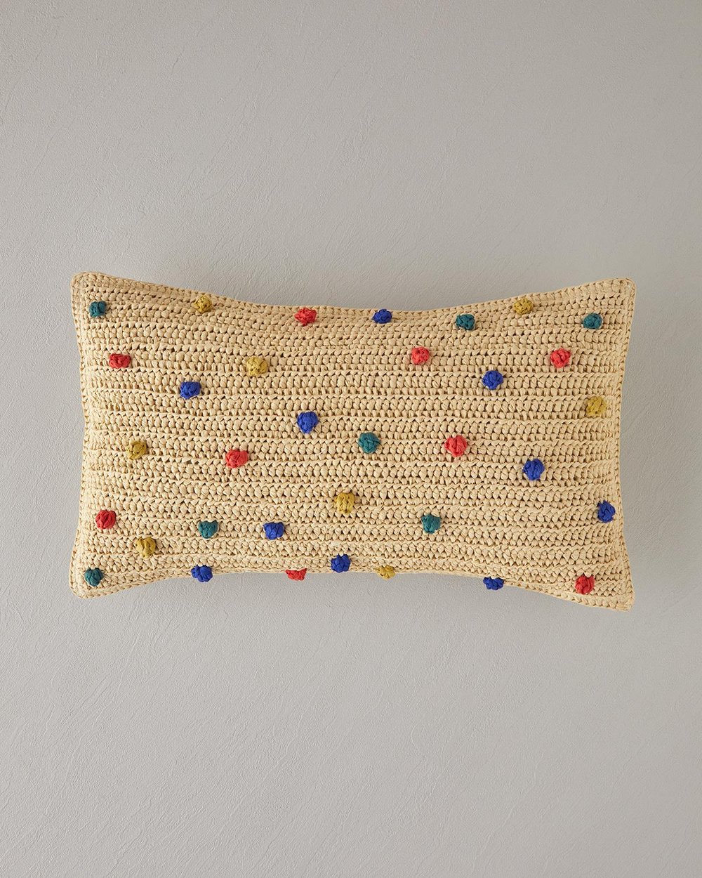Raffia Decorative Cushion 30x50 cm Natural