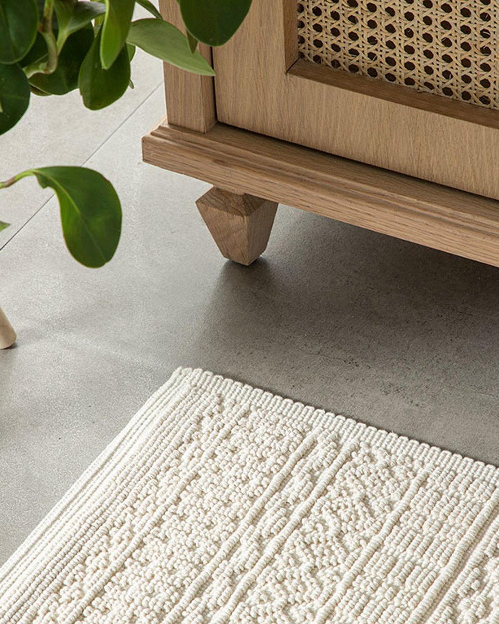Thore Cottony Rug 50x80 cm White