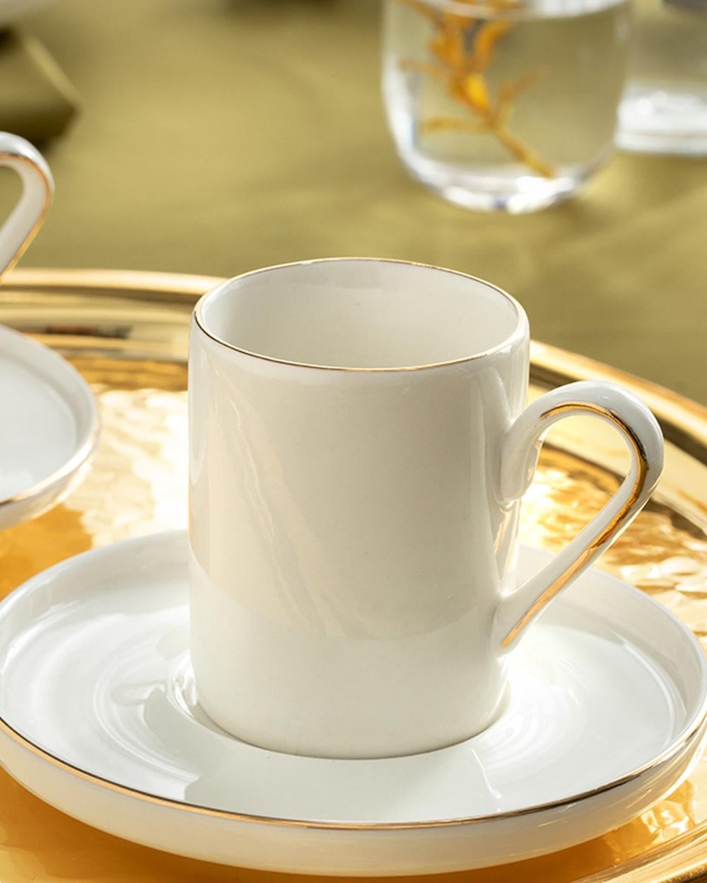 Torino Porcelain 4 Parça 2 Kişilik Coffee Cup Set 90 ml Gold