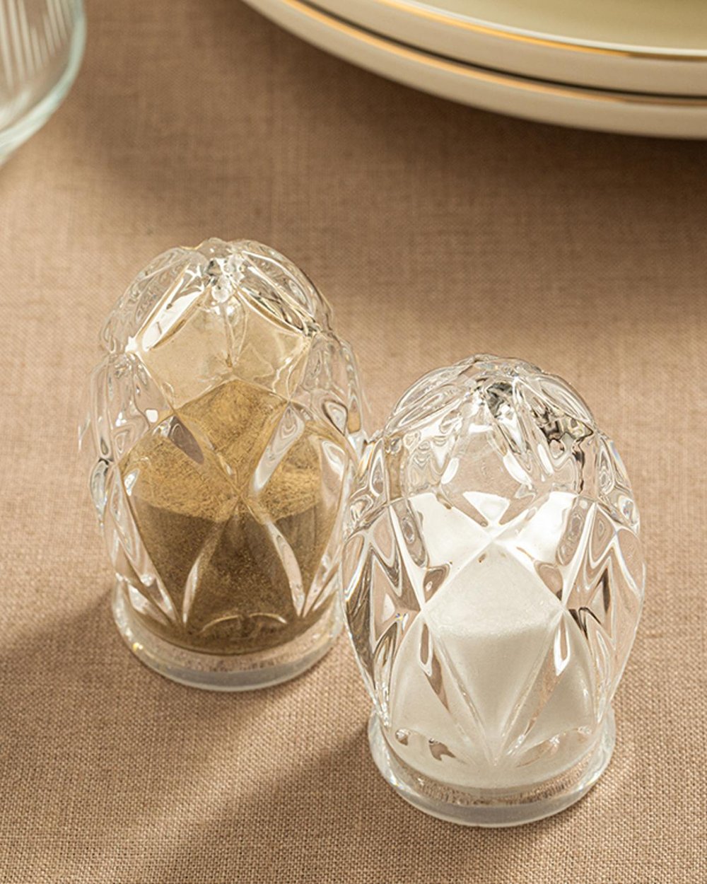 Trace Солница И Пиперница 2 бр. Стъкло 5,5x8,5 см Прозрачен