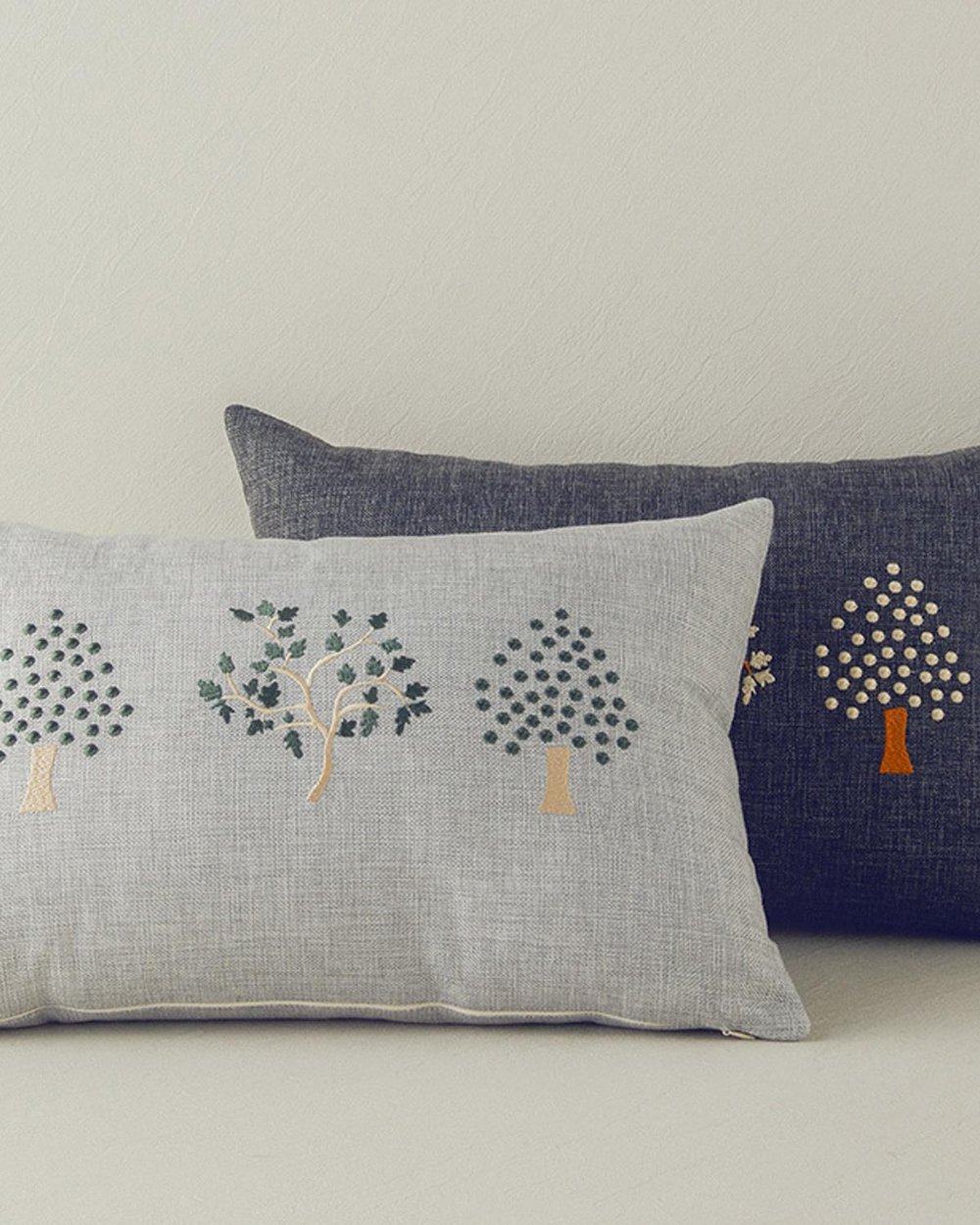 Trees Декоративна Възглавница 33x50 см Тъмносив