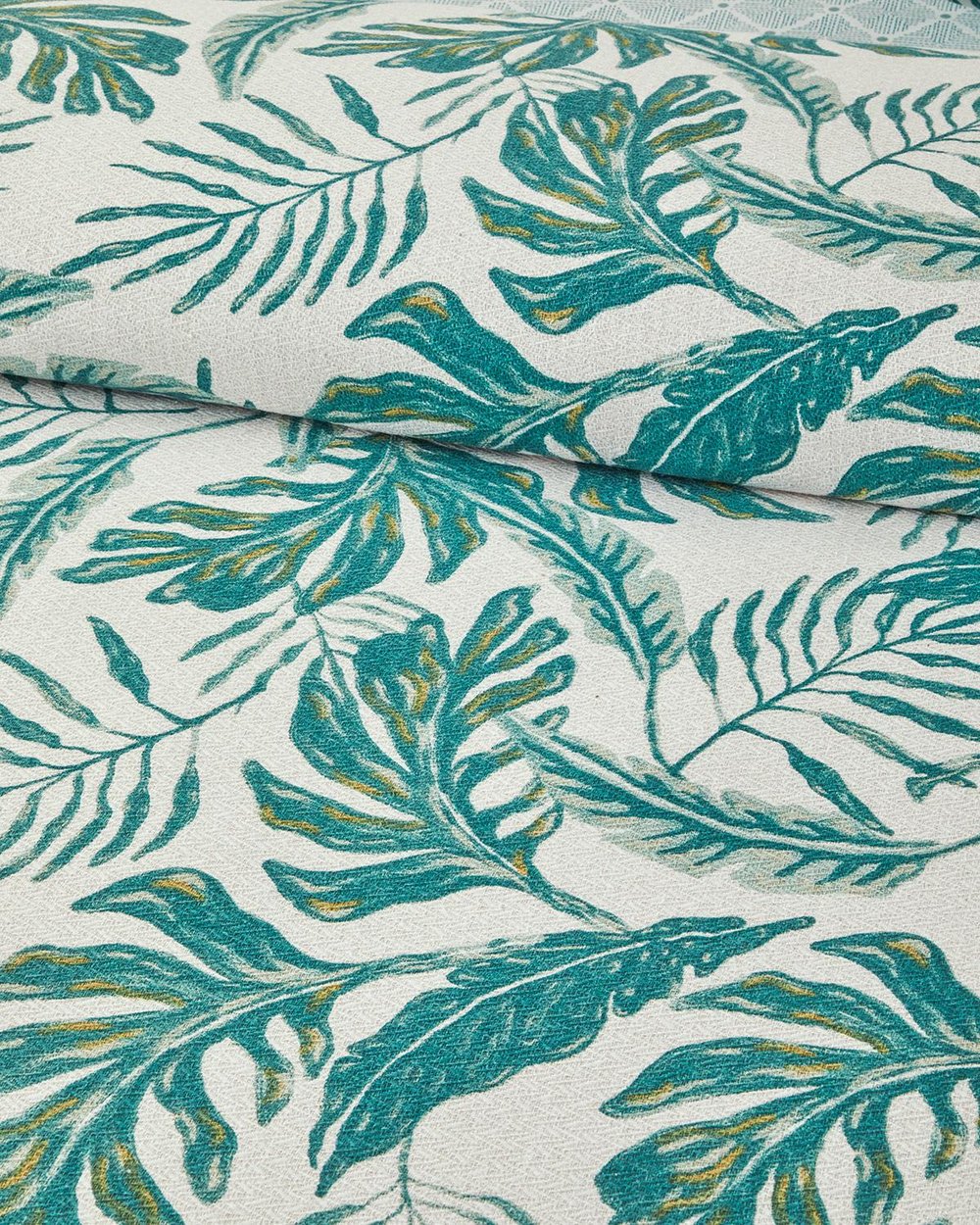 Tropical Breeze Комплект Одеяло Пике Двоен С щампа 200x220 см Зелен