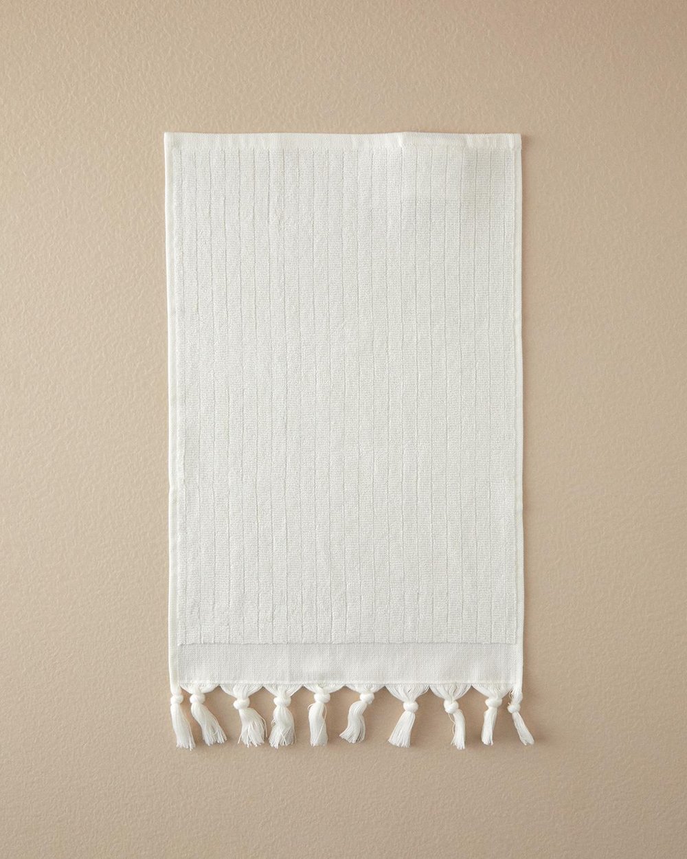 Tuffy Stripe Кърпа За Ръце С ресни Памучен 30x45 см Екрю