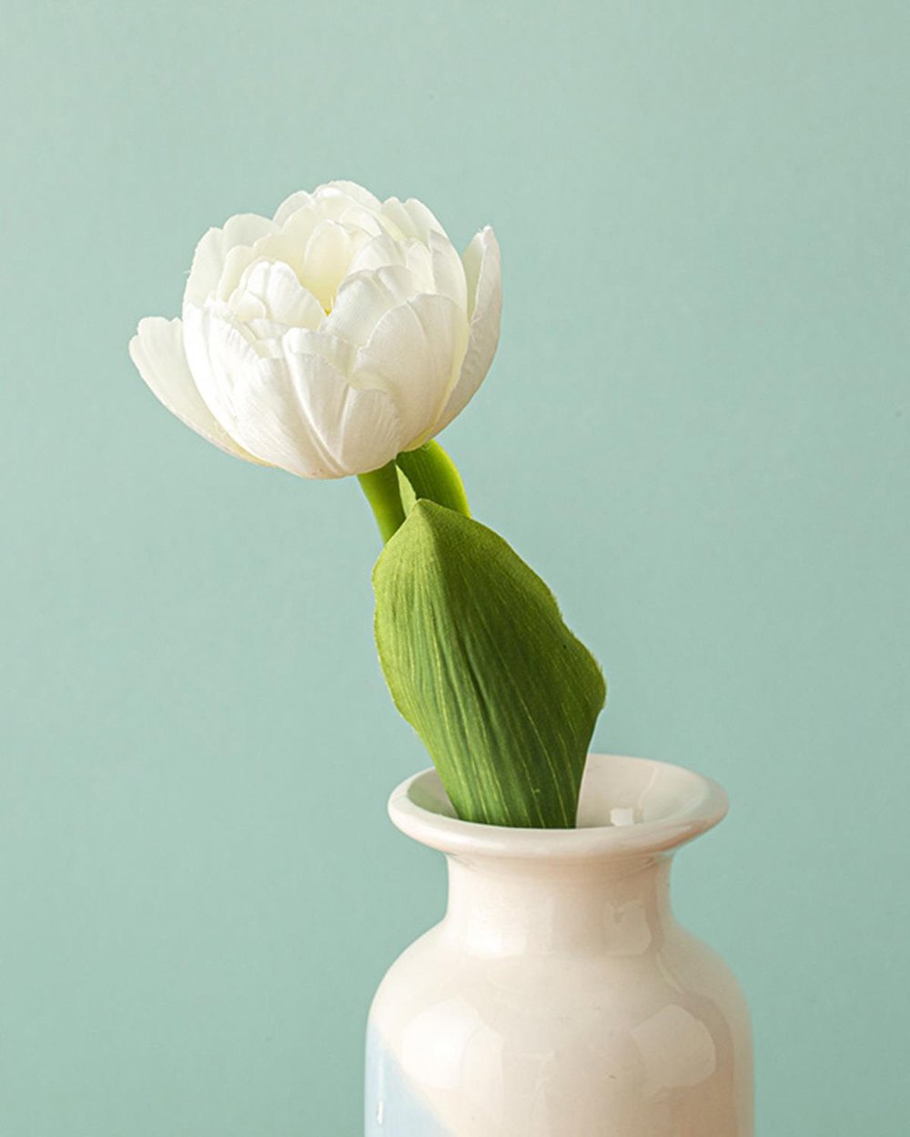 Tulip Изкуствено Цвете Един Стрък 27,5 cm Бял
