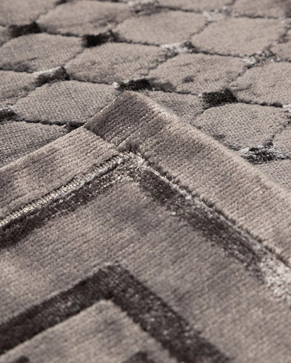 Velvet Touch Комплект Постелки За Баня Кадифе 60x90 см + 50x60 см Бледосив.