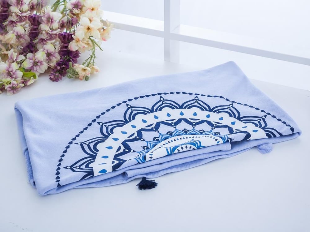Venus ПЛАЖНА ХАВЛИЯ Кръгла Отпечатано 150 cm Light Blue