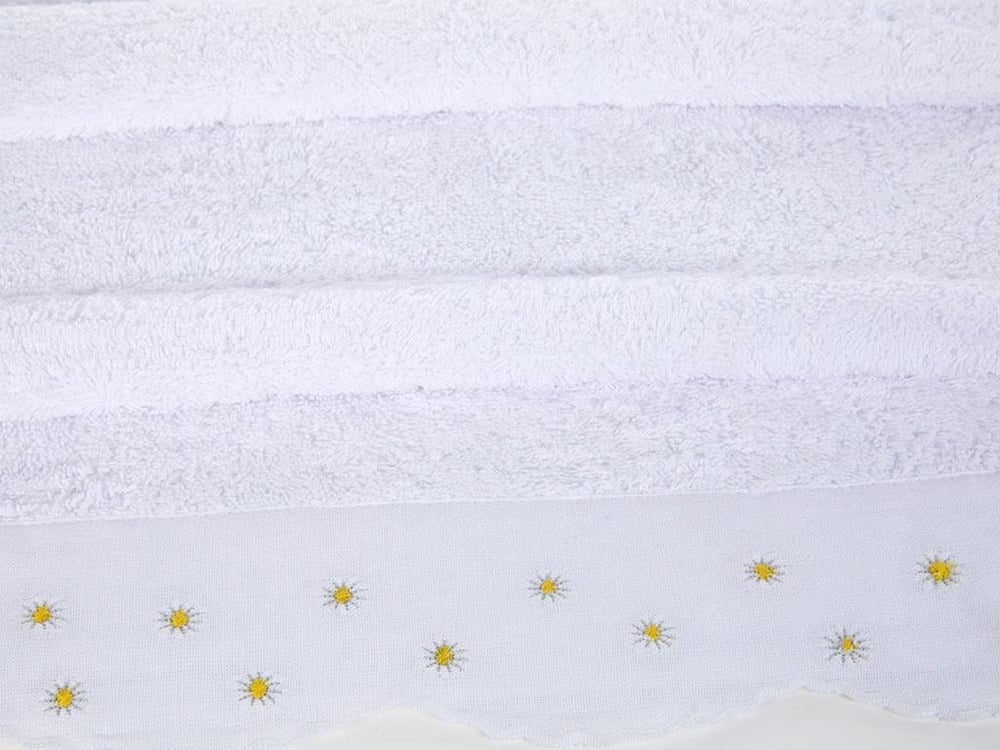 Vivacious ХАВЛИЯ ЗА ЛИЦЕ Бродирани 50x80 cm White