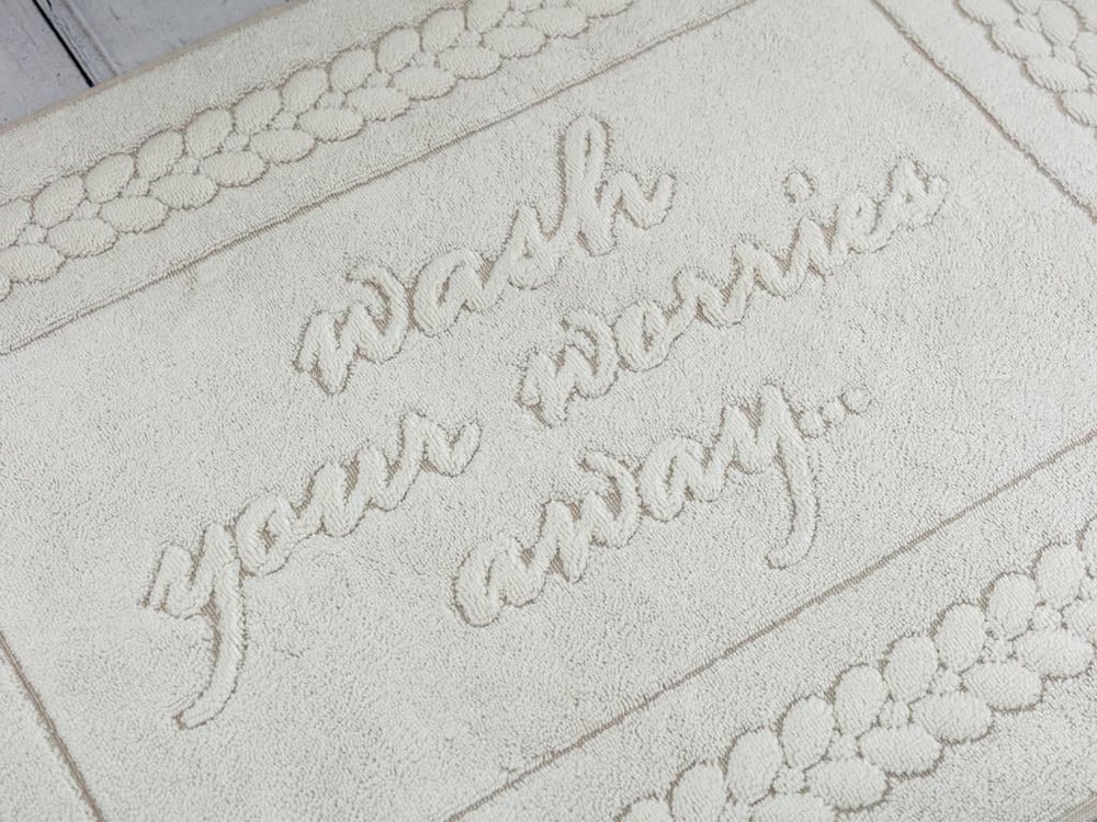Wash ХАВЛИЯ ЗА КРАКА 50x70 cm Stone-Ecru