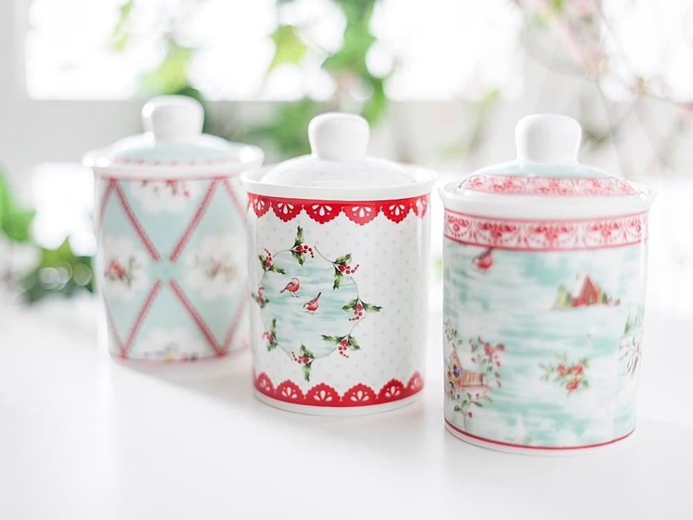 Winter Dream КУТИЯ ЗА СЪХРАНЕНИЕ 3 бр. Bone China . Mix