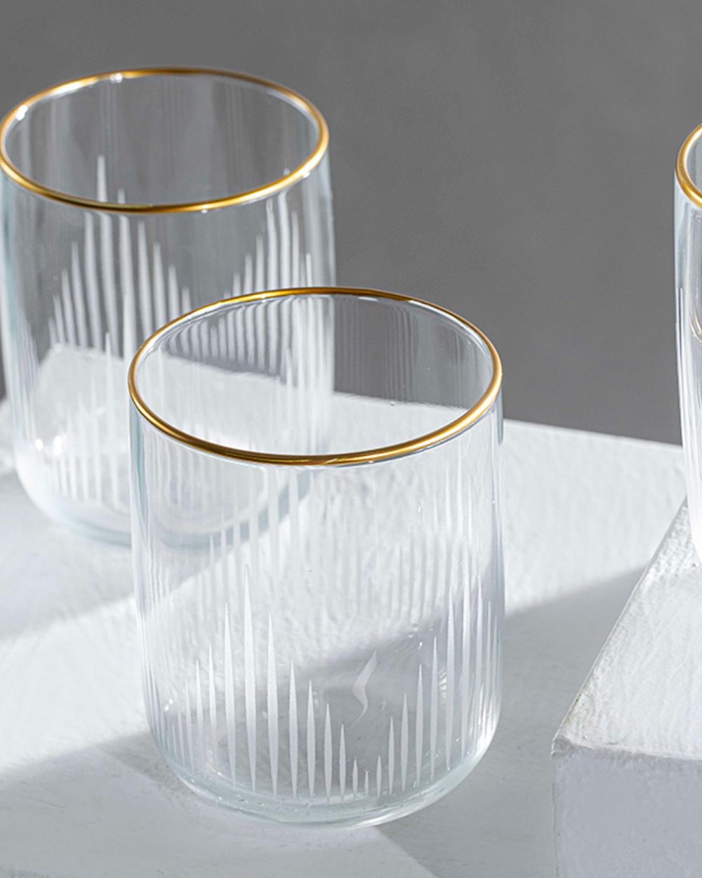 Zett Чаша За Безалкохолно 3 Бр., Стъкло, Златисто, 270 Ml