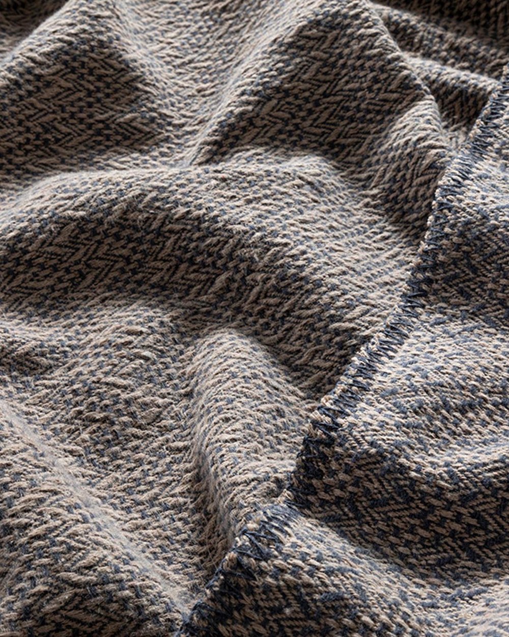 Zigzag Одеяло Единичен Памучен 150x200 см Антрацит - Бежов