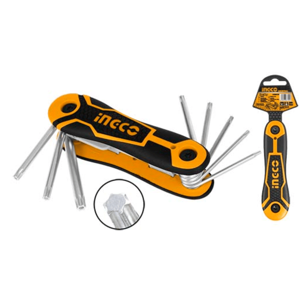 İNGCO HHK14083 ÇAKI TİPİ TORX ALLEN SETİ 8 Lİ