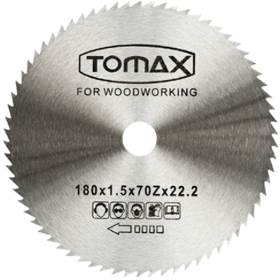 TOMAX AĞAÇ DAİRE TEST.ELMASSIZ 115x1.2x80Zx22.2