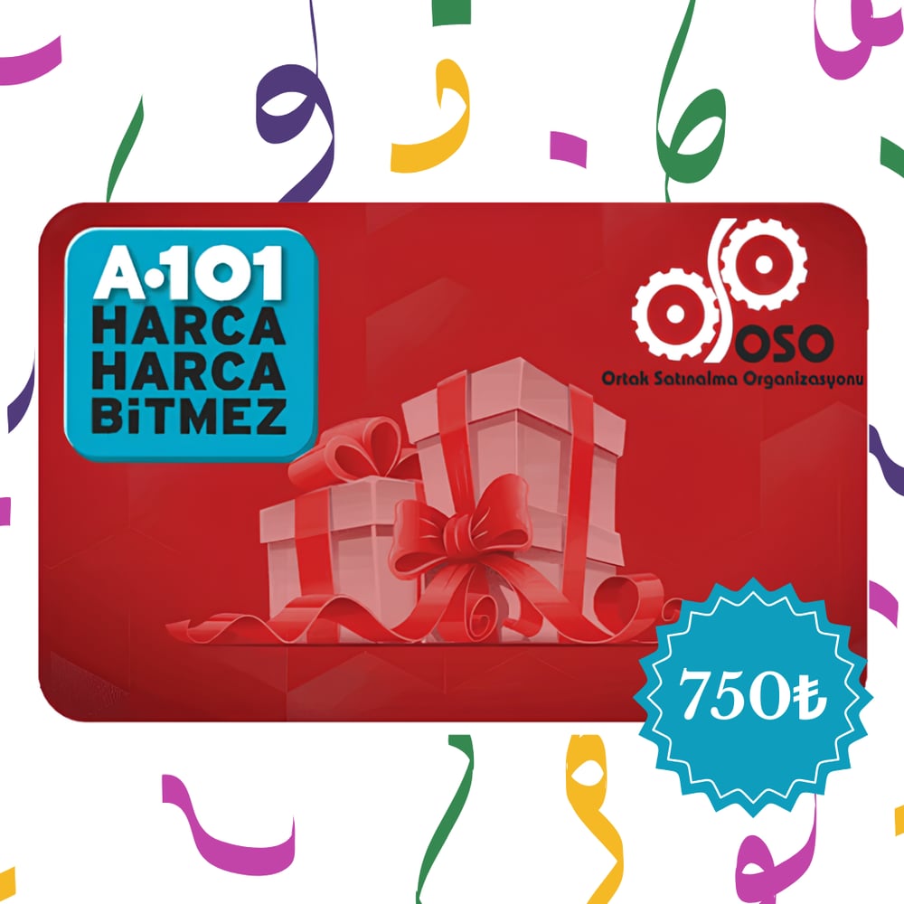 Hediye KartıA101A101 Market 750 TL Hediye Kartı │ OSO Ortak Satın Alma OrganizasyonuA101 Market 750 TL Hediye Kartı