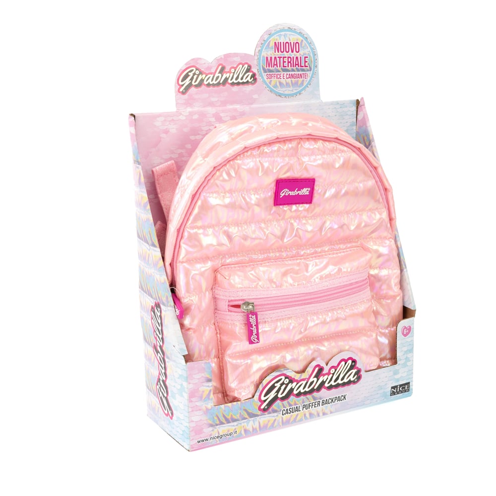 Puffer Casual Sırt Çantası, Açık Pembe