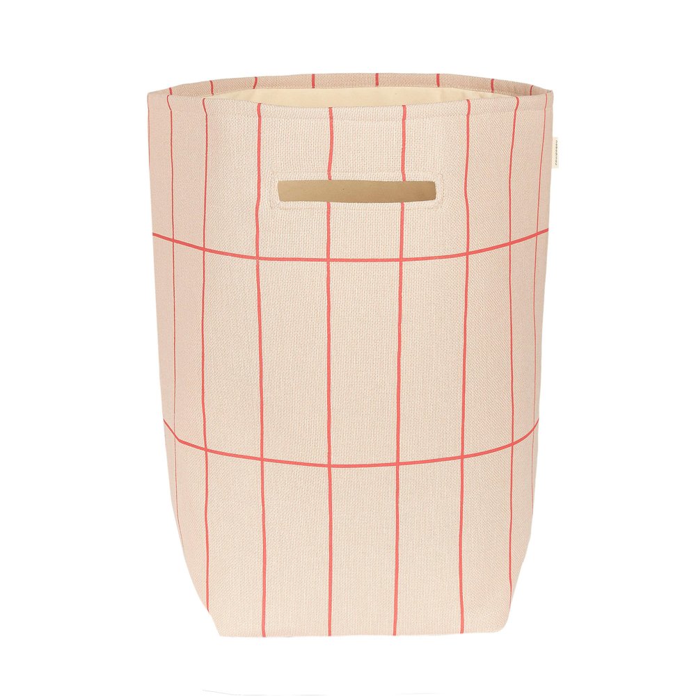 Vibes Büyük Sepet, Pink Red Grid