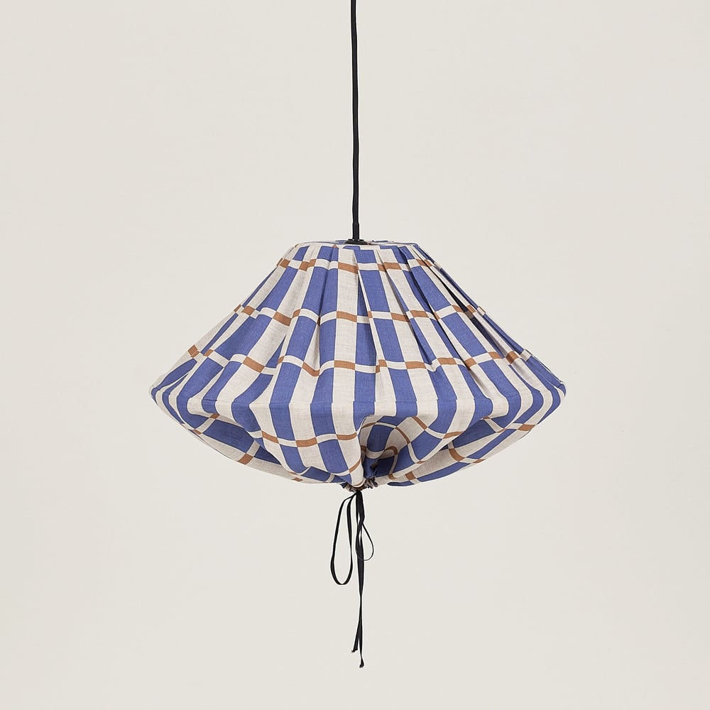 Nobodioz Yumi Aydınlatma Şapkası, 50cm çap, Blue Mustard Mosaic