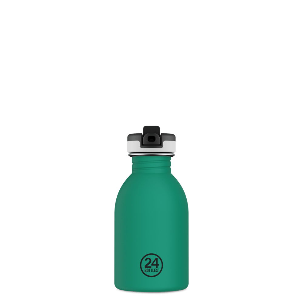 24Bottles Kids Bottle Paslanmaz Çelik Çocuk Su Matarası 250 ml, Reactive Sarı/Yeşil
